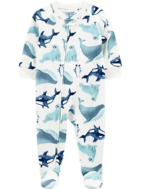 Carter's Child of Mine Toddler Boys' 1-Piece Pajama - Blue Penguin, Sizes: 6/9 Months 5T