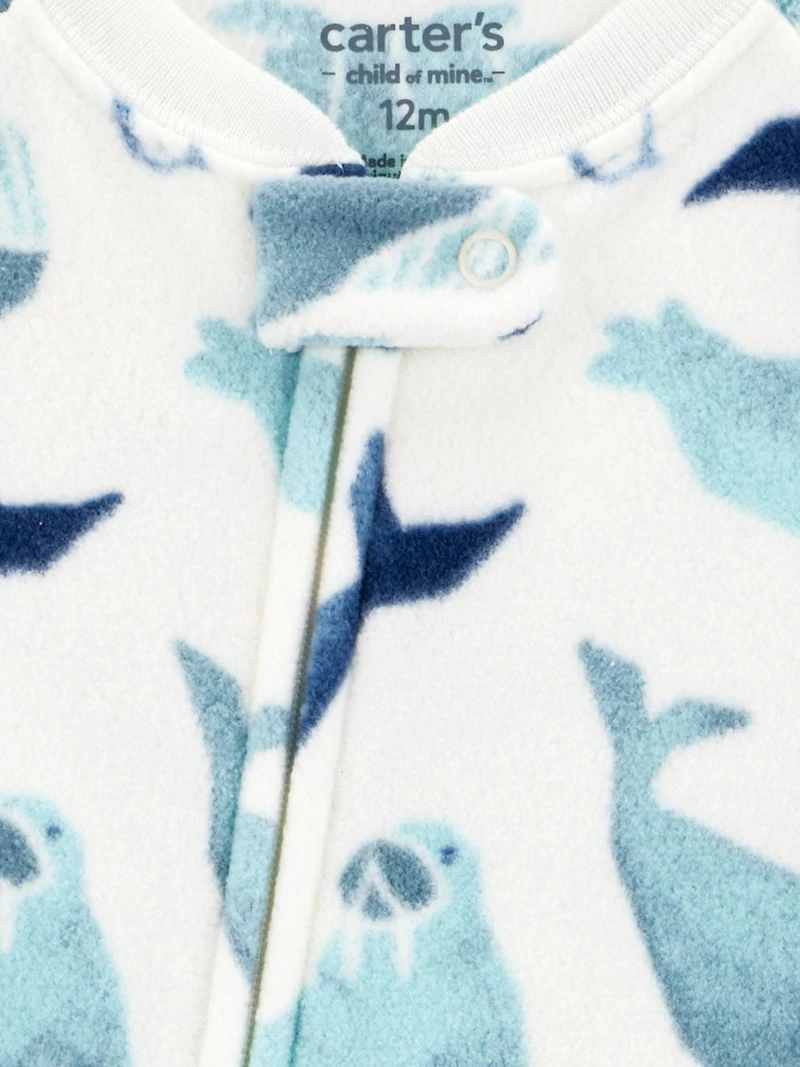 Carter's Child of Mine Toddler Boys' 1-Piece Pajama - Blue Penguin, Sizes: 6/9 Months 5T