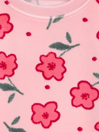 Carter's Child of Mine Pyjama 2 pièces pour petite fille - Motif floral rose Tailles : 6/9 mois 5T