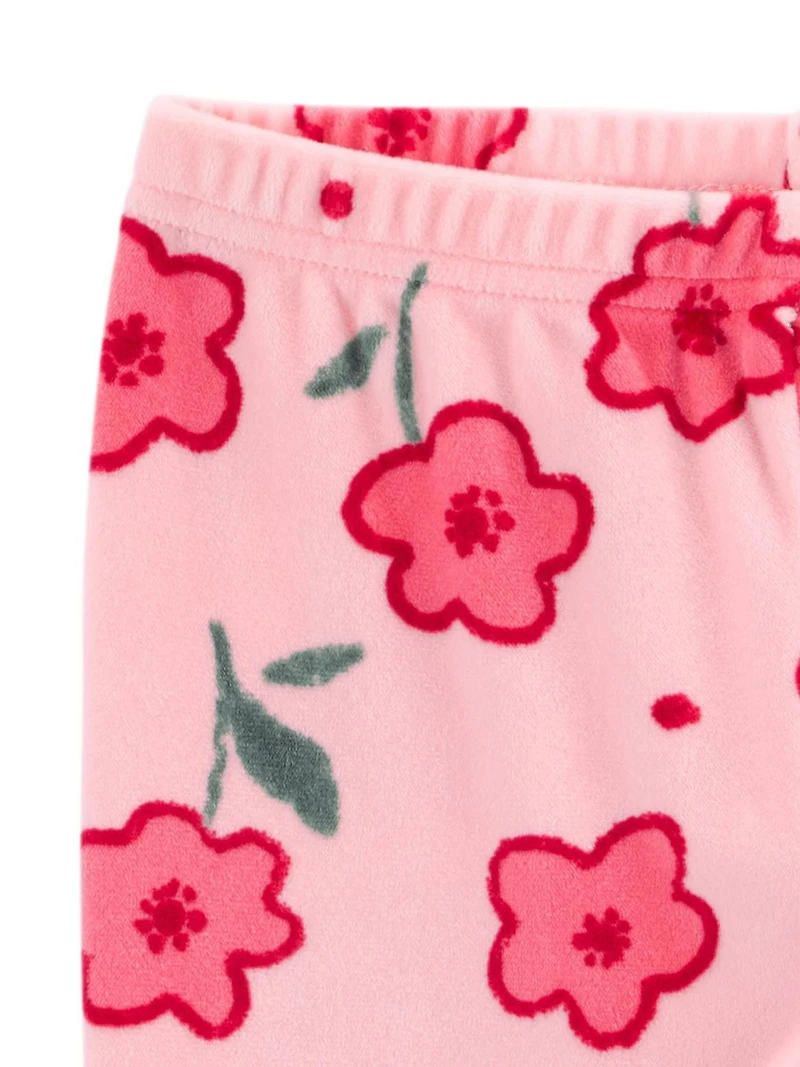 Carter's Child of Mine Pyjama 2 pièces pour petite fille - Motif floral rose Tailles : 6/9 mois 5T