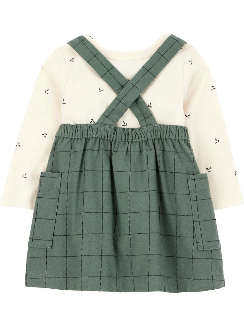 Ensemble pull pour bébé fille Carter's Child of Mine - Plaid vert