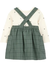 Ensemble pull pour bébé fille Carter's Child of Mine - Plaid vert