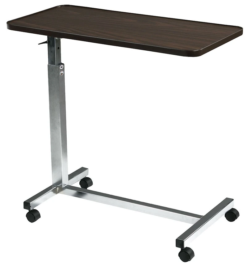 Table de lit à plateau non inclinable chrome de Drive Medcial