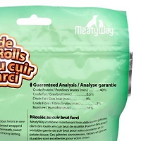 Gâteries Meatyway en roulés de cuir brut farci pour chiens