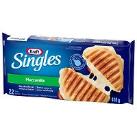 Kraft Singles Mozzarella Processed Cheese Slices, 410g, 22 Slices