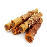 Gâteries Meatyway en roulés de cuir brut farci pour chiens