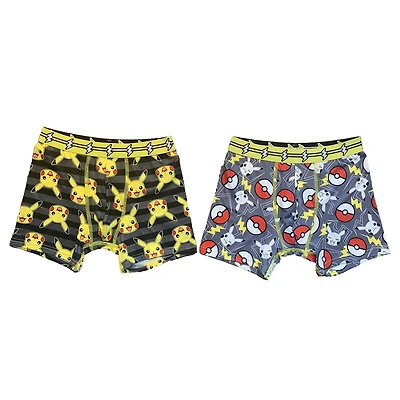 Pokemon Boys 2 Pack Boxers, Sizes: XS-L