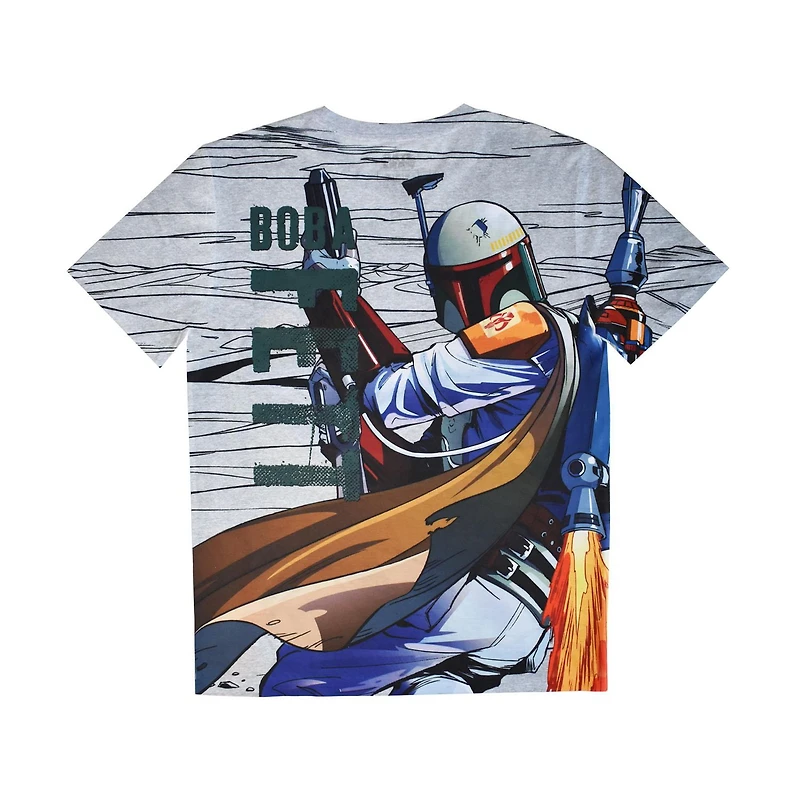 Mens Star Wars Boba Fett Jetpack Short Sleeve T-Shirt