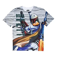 T-shirt à manches courtes Star Wars Boba Fett Jetpack pour hommes