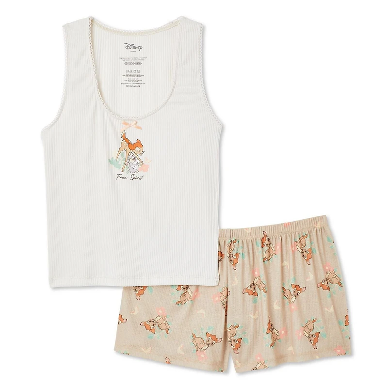 Pyjama 2 pièces Bambi Disney pour femmes Tailles TP–TG