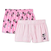 Lot de 2 caleçons boxer de nuit Minnie Mouse Disney pour femmes