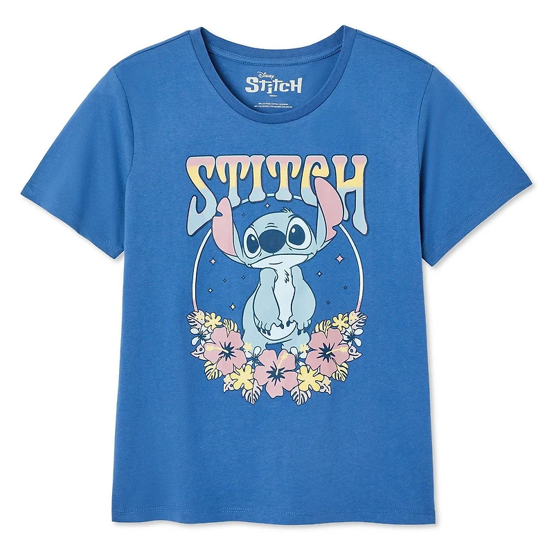 T-shirt Stitch Disney pour femmes Tailles TP–TG
