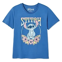 T-shirt Stitch Disney pour femmes Tailles TP–TG