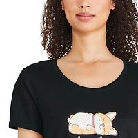 T-shirt de nuit à encolure dégagée George pour femmes