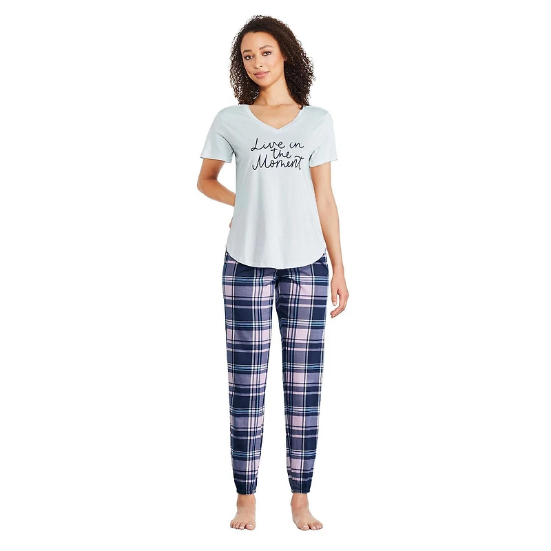 T-shirt de nuit avec encolure en V George pour femmes Tailles TP–TTG