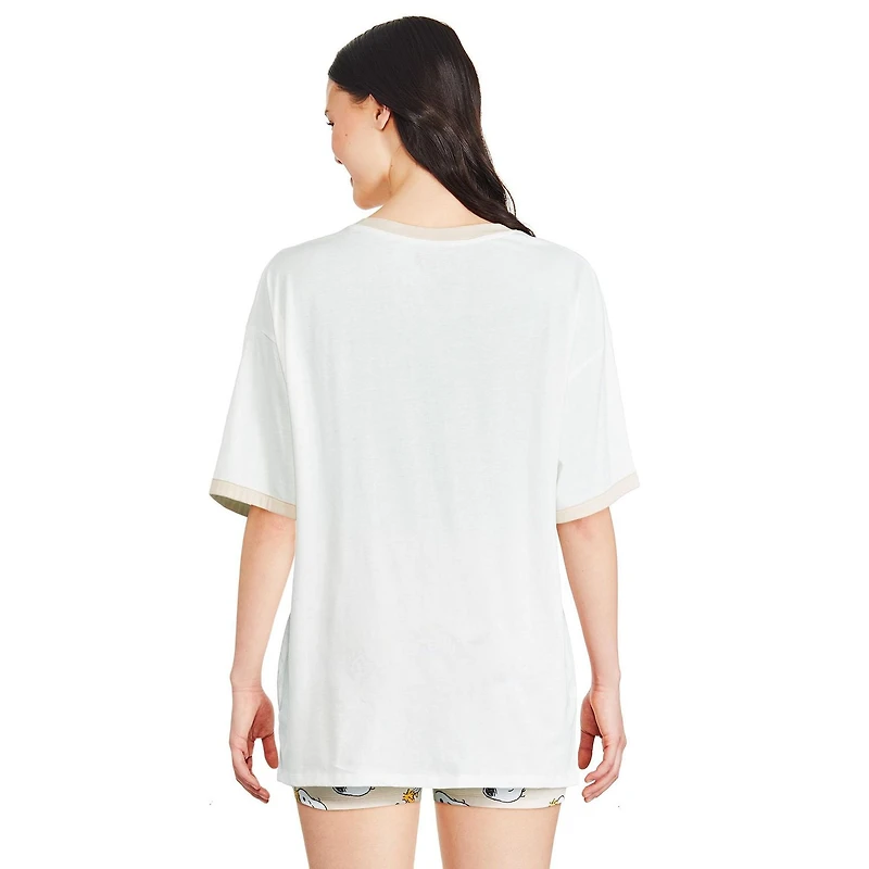 Pyjama 2 pièces Snoopy Peanuts pour femmes Tailles TP–TG