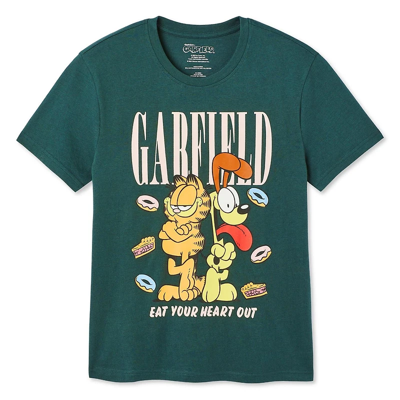 T-shirt à manches courtes Garfield pour femmes Tailles TP–TG