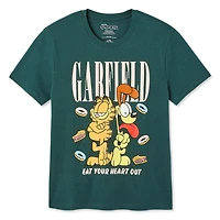 T-shirt à manches courtes Garfield pour femmes Tailles TP–TG