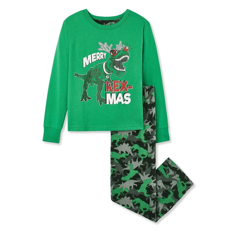 Ensemble 2 pièces t-shirt à manches longues et pantalon en micropolaire George pour garçons