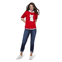 Love Ellen DeGeneres - Pull pour chien à ourlet fendu pour femmes