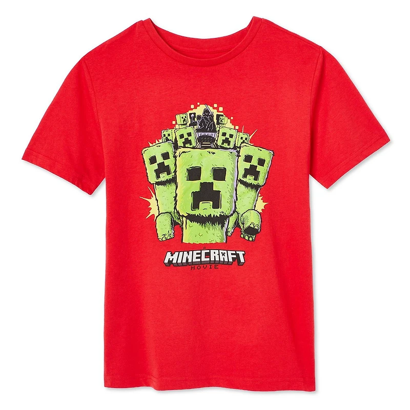 T-shirt à manches courtes Minecraft Movie pour garçons
