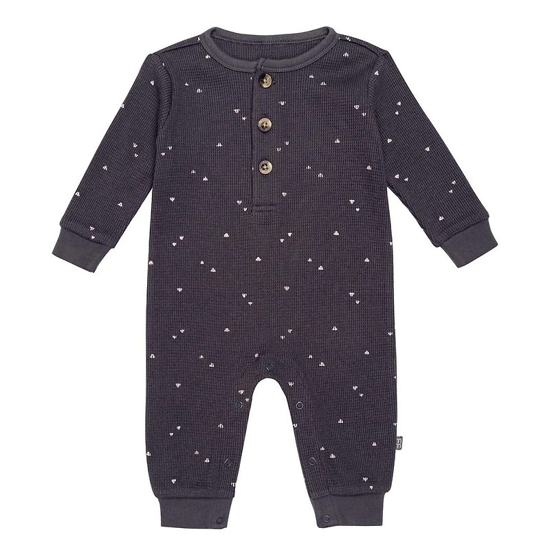 Modern Moments by Gerber - Long Sleeve + Long Leg Slouch Romper - Grey Triangle