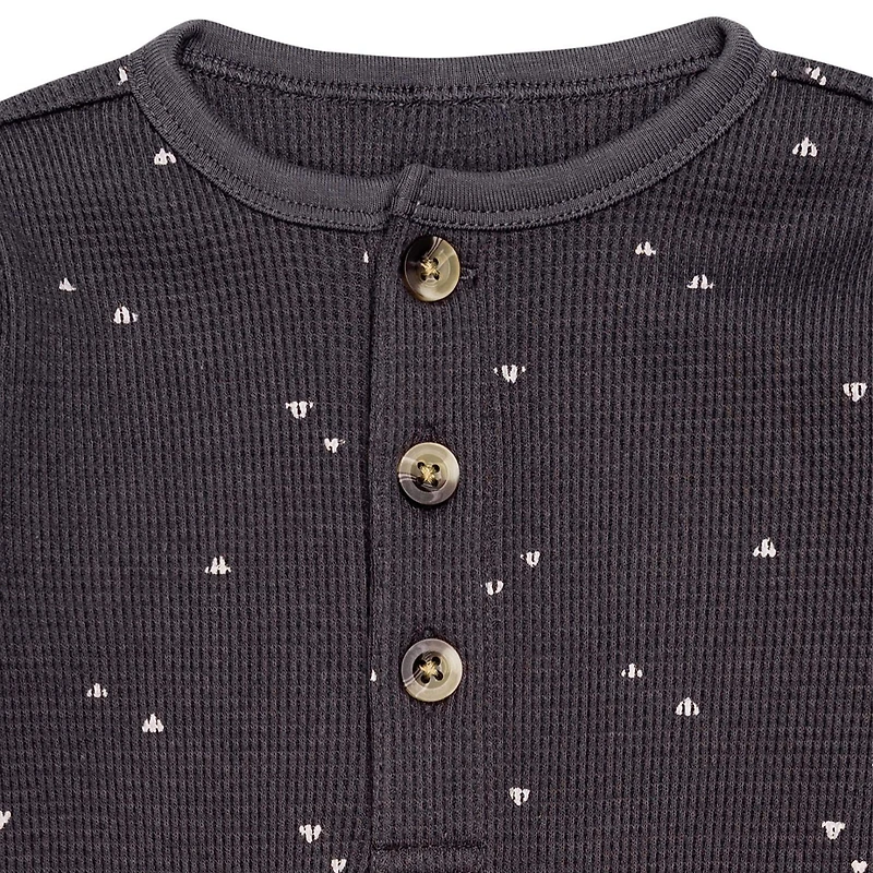 Modern Moments by Gerber - Long Sleeve + Long Leg Slouch Romper - Grey Triangle