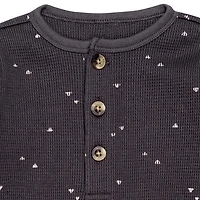 Modern Moments by Gerber - Long Sleeve + Long Leg Slouch Romper - Grey Triangle