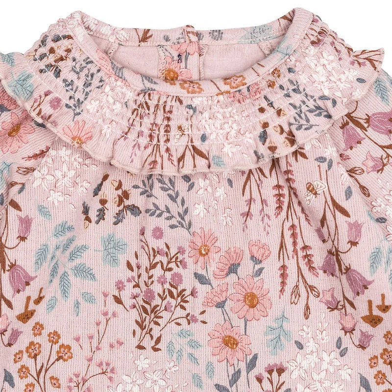 Modern Moments by Gerber - 2 piece Smocked Dress + Tights - Floral