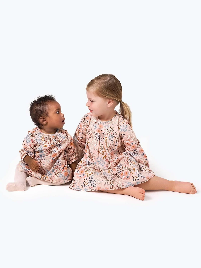 Modern Moments by Gerber - 2 piece Smocked Dress + Tights - Floral