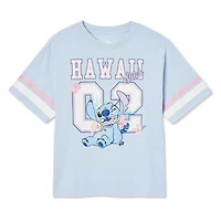 Disney Girls' Stitch Varsity Tee