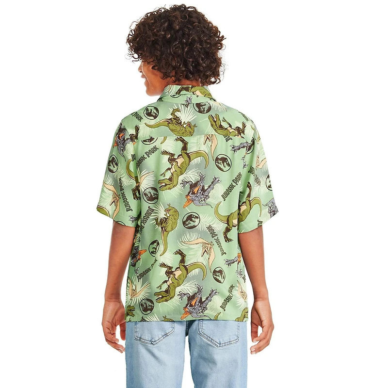 Chemise de villégiature Le parc jurassique pour garçons