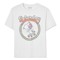 T-shirt à manches courtes Snoopy Peanuts pour femmes Tailles TP–TG