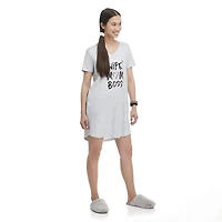 George Women's Graphic Print Nightshirt and Scrunchies Set
