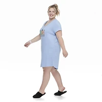 Ensemble composé d’une chemise de nuit avec imprimé graphique et de chouchous agencés George Plus pour femmes