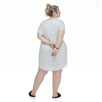 George Plus Women's Graphic Print Nightshirt and Scrunchies Set