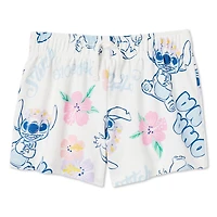 Short en tissu éponge bouclé Stitch Disney pour filles Tailles TP–TG