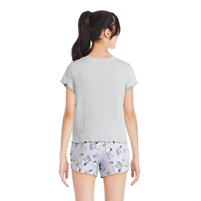 Peanuts Girls' Snoopy Rib Tee