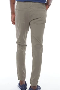 Jeaniologie ™ Men's 5-pocket Classic Cuffed Jogger- Light Olive