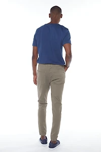 Jeaniologie ™ Men's 5-pocket Classic Cuffed Jogger- Light Olive