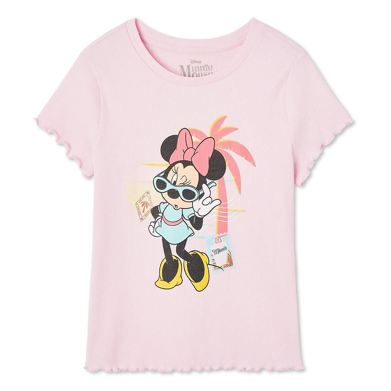 T-shirt côtelé Minnie Mouse Disney pour filles