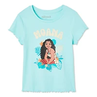 Disney Girls' Moana Rib Tee