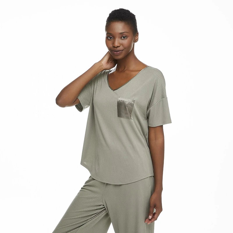 T-shirt de pyjama avec pochette George pour femmes