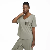 T-shirt de pyjama avec pochette George pour femmes