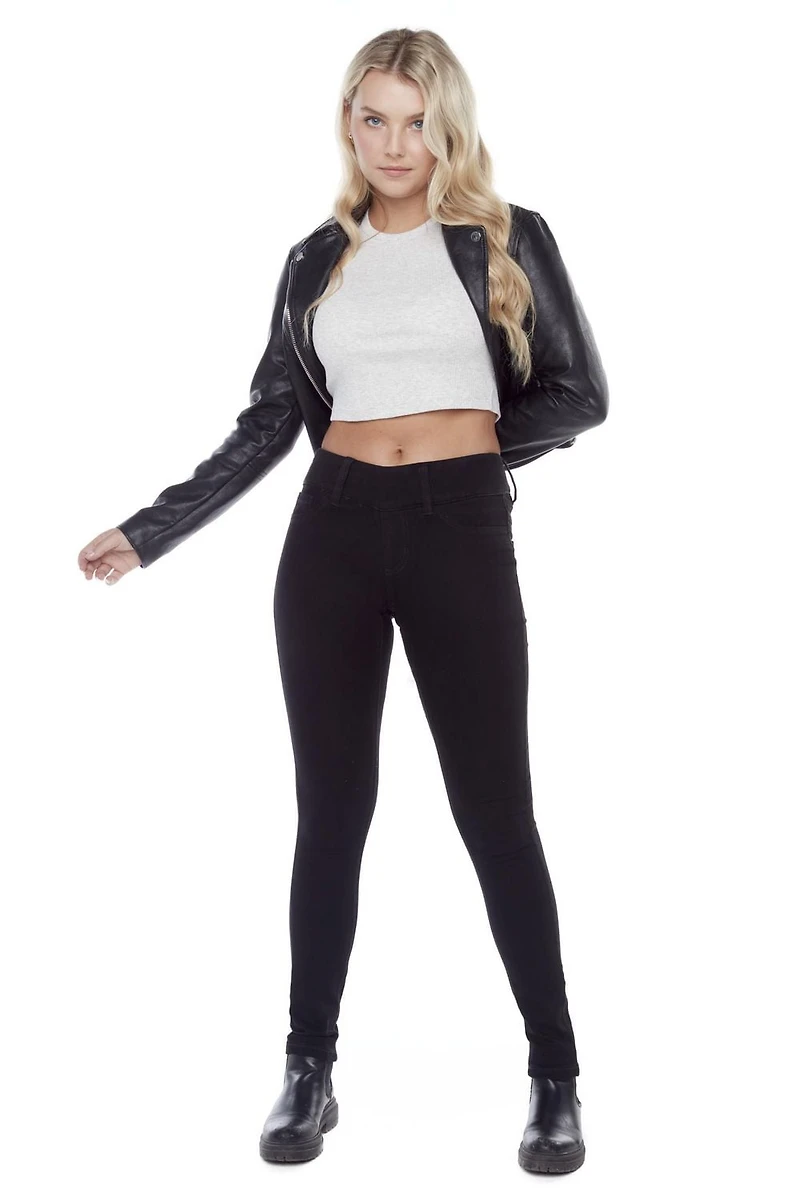 Jeaniologie ™ Jegging à enfiler pour femme - noir 2 - 16