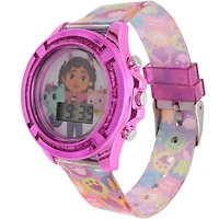 Gabby’s Dollhouse Digital Watch for Girls with Glitter Bezel