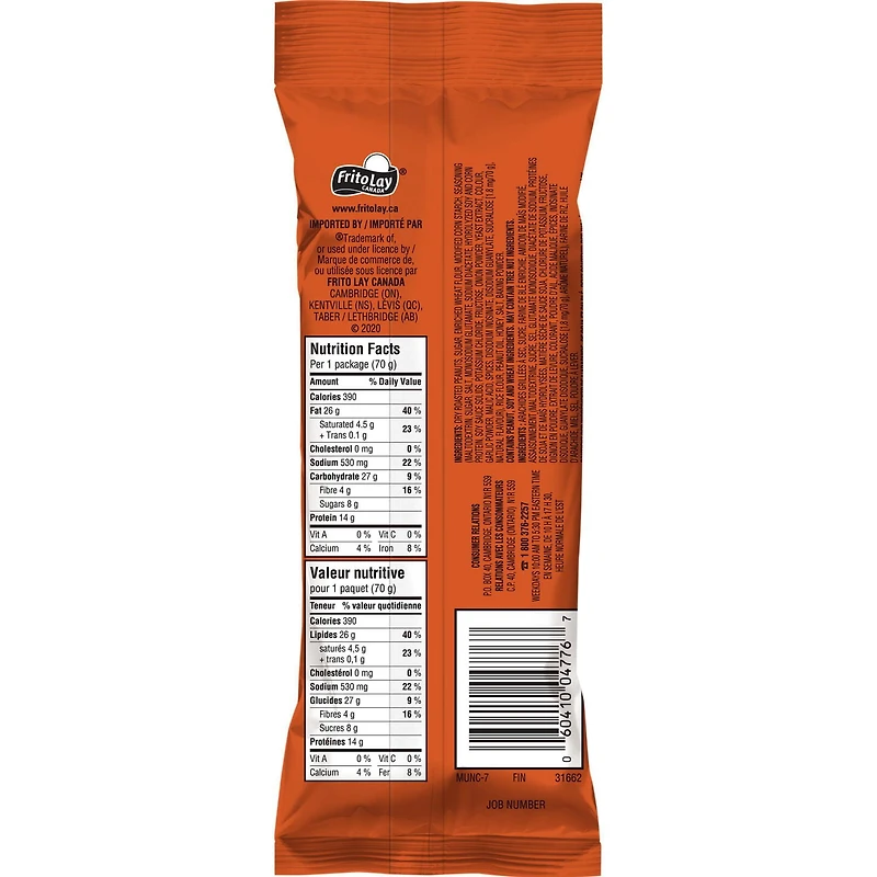 Munchies enrobées croquantes Douces et épicées Arachides
