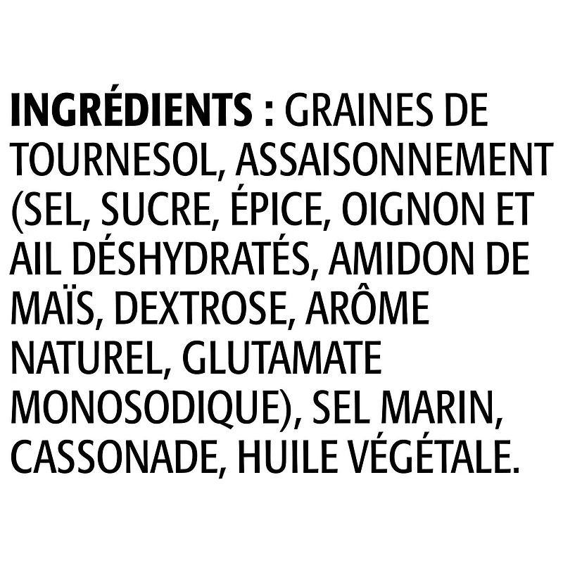 Spitz Graines de tournesol Assaisonnées 100GM