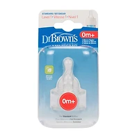 Dr. Brown's - Niveau 1 Tétine pour biberon standard, paq. de 2