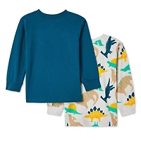 Lot de 2 t-shirts à col henley George pour petits garçons Tailles 2T-5T